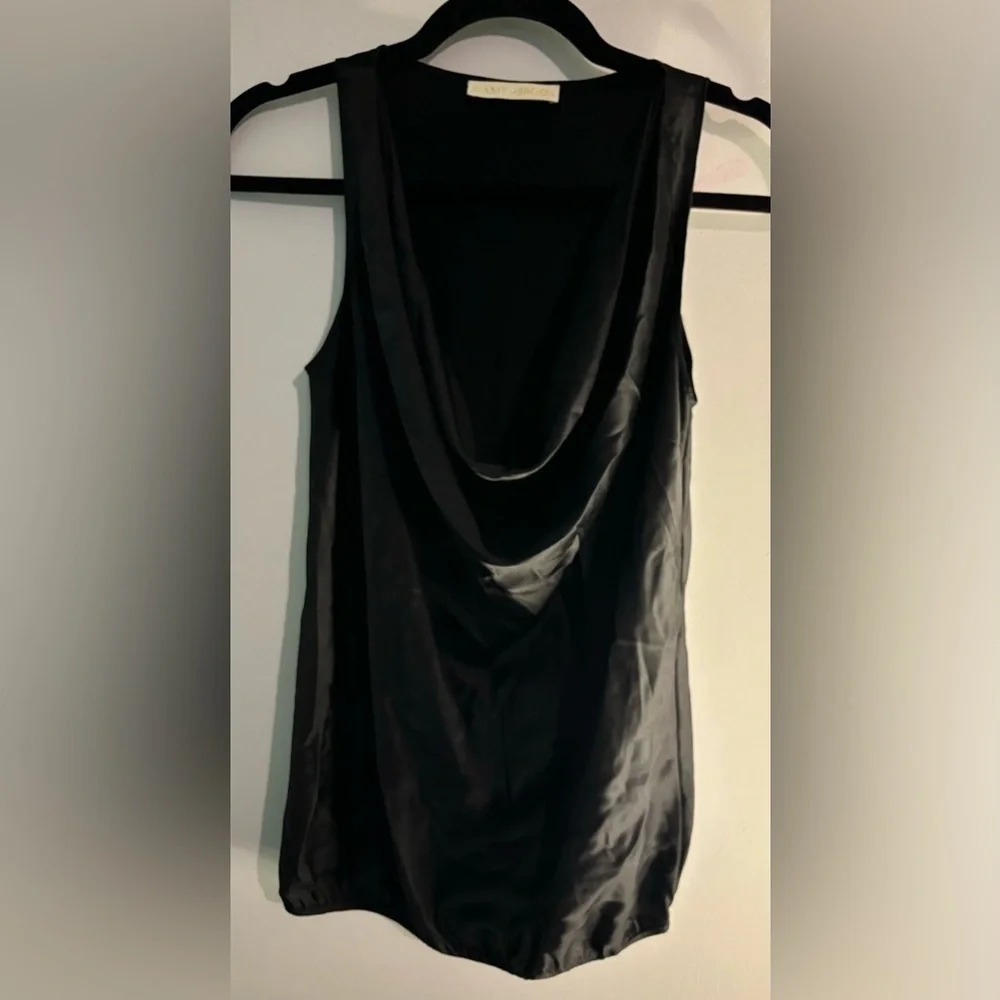 Ramy Brook Womens Silk blend size XS sleeveless cowl neck top elastic waist‎